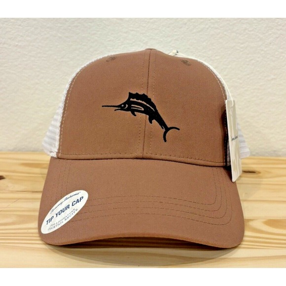 Tommy Bahama Other - Tommy‎ Bahama Marlin Adjustable Trucker Hat Brown/White OS Fishing Outdoors NWT